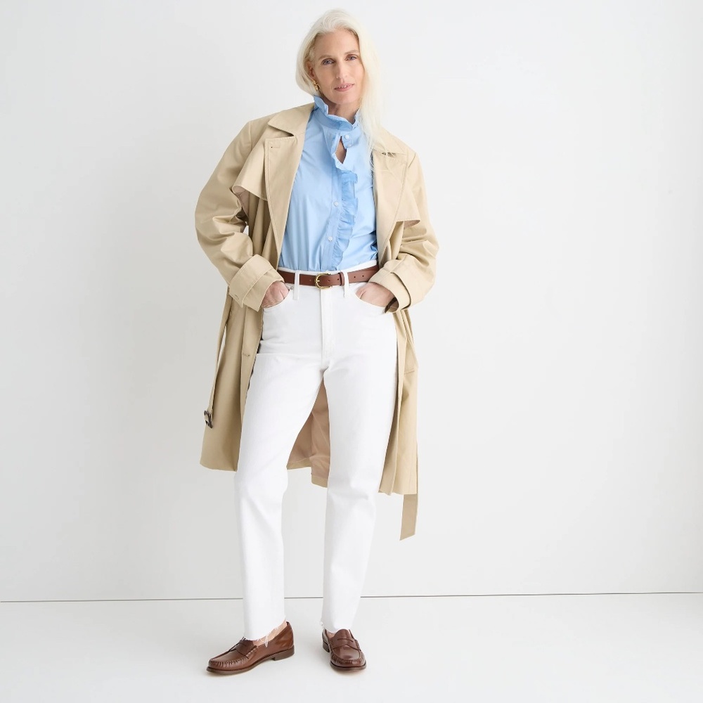 READ NOTES* J. Crew Slim boyfriend jean in white